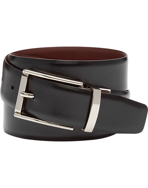 Joseph Abboud Feather Edge Reversible Pebbled Leather Belt, Cognac 2 Joseph Abboud Feather Edge Reversible Pebbled Leather Belt, Cognac - Image 2
