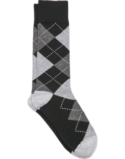 Egara Socks, Black And Gray Argyle