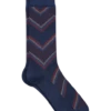 Egara Blue V-Striped Socks, 1 Pair