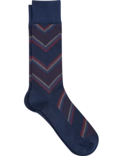 Egara Blue V-Striped Socks, 1 Pair