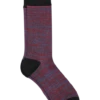 Egara Blue And Red Sketched Stripe Socks, 1 Pair