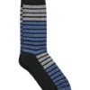 Egara Black And Blue Stripe Socks, 1 Pair
