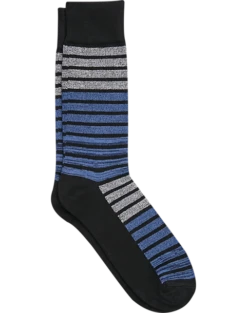 Egara Black And Blue Stripe Socks, 1 Pair