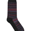Egara Black Variegated Striped Socks, 1 Pair