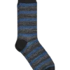 Egara Socks, Gray & Blue Zigzags