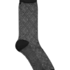 Egara Charcoal Gray Geo Socks, 1 Pair