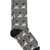 Egara Socks, Gray Dog With Top Hat