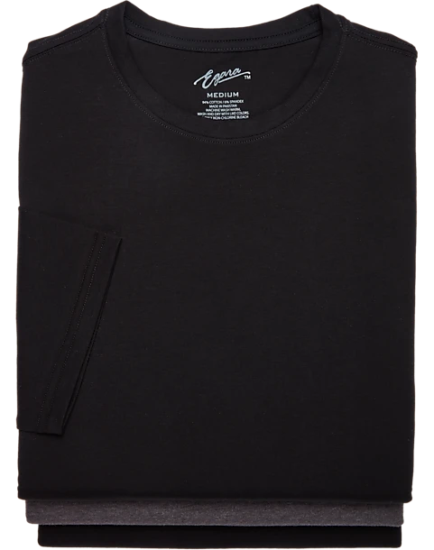 Egara Slim Fit Crewneck T-Shirt, 3-Pack, Black 1 Egara Slim Fit Crewneck T-Shirt, 3-Pack, Black