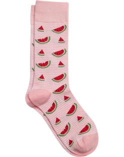Egara Socks, Pink Stripe And Watermelons