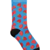 Egara Socks, Marina Blue With Strawberries