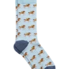 Egara Socks, Cerulean Blue Horse And Jockey