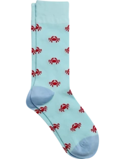 Egara Socks, Blue With Red Crabs
