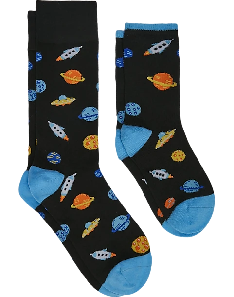 Egara Adult & Child Socks 2-Pack, Black & Blue Space Life 1 Egara Adult & Child Socks 2-Pack, Black & Blue Space Life