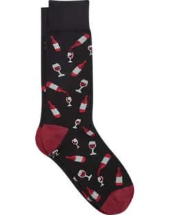 Egara Socks, Black Wineglasses And Bottles